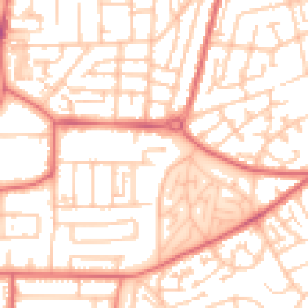 Daytime road noise heatmap for TS5 6RW