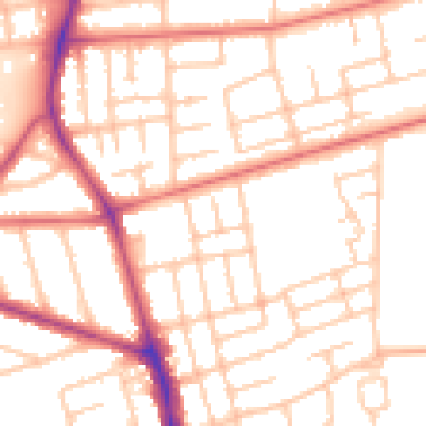 Daytime road noise heatmap for TS5 7AT