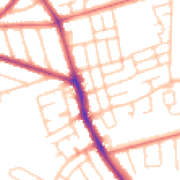 Daytime road noise heatmap for TS5 7BS