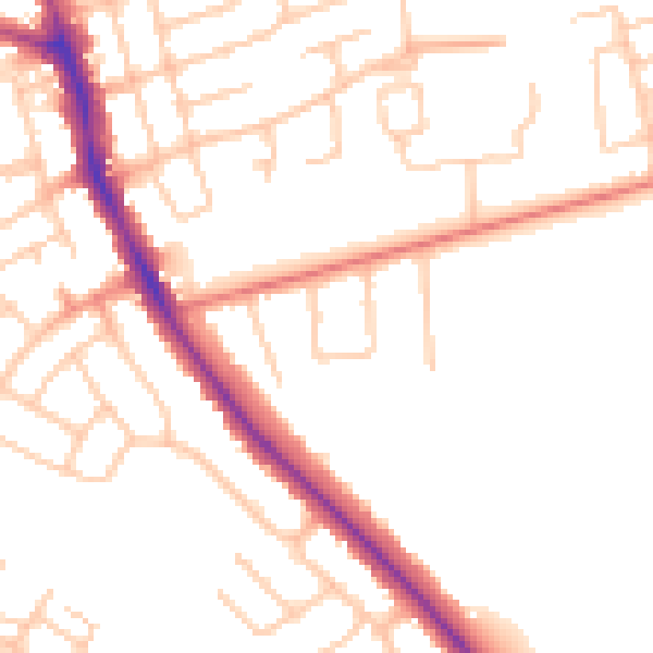Daytime road noise heatmap for TS5 7ER