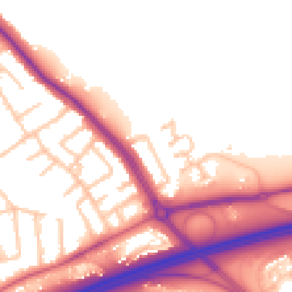 Daytime road noise heatmap for TS5 7HG