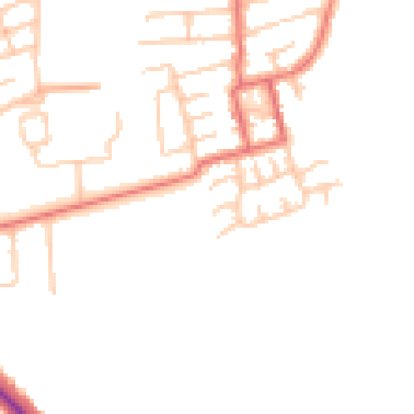 Daytime road noise heatmap for TS5 7JA