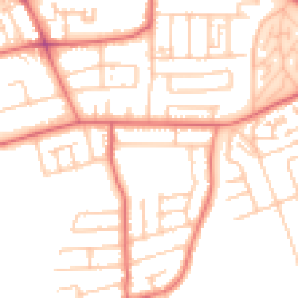 Daytime road noise heatmap for TS5 7RD