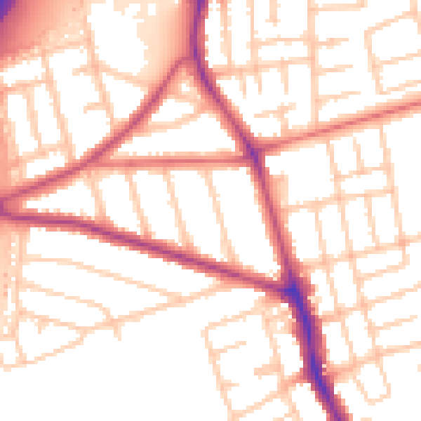 Daytime road noise heatmap for TS5 8AG