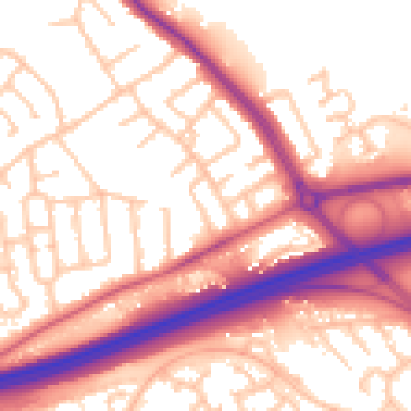 Daytime road noise heatmap for TS5 8BU