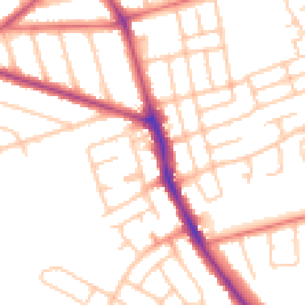 Daytime road noise heatmap for TS5 8DL
