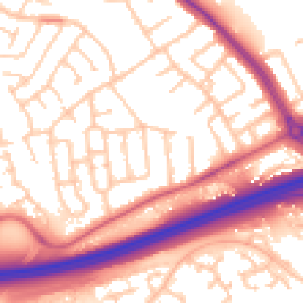 Daytime road noise heatmap for TS5 8EN