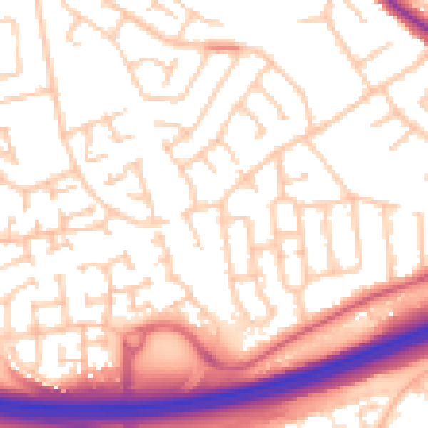 Daytime road noise heatmap for TS5 8HG