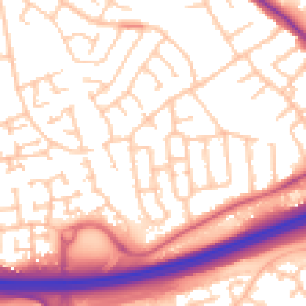 Daytime road noise heatmap for TS5 8HW