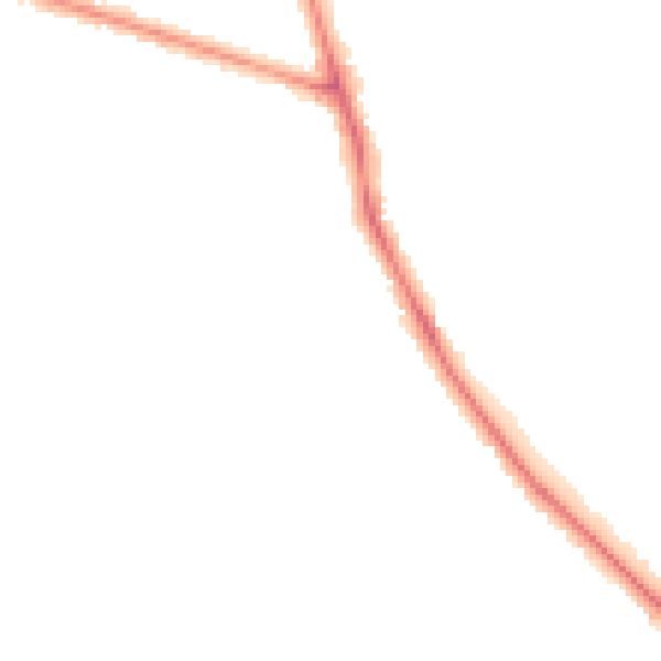 Night-time road noise heatmap for TS5 8LT