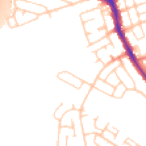 Daytime road noise heatmap for TS5 8LY