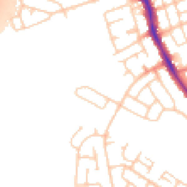 Daytime road noise heatmap for TS5 8NA