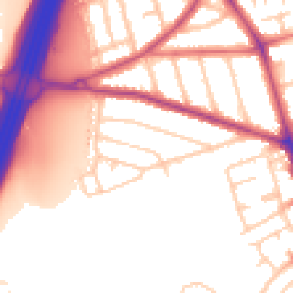 Daytime road noise heatmap for TS5 8QD