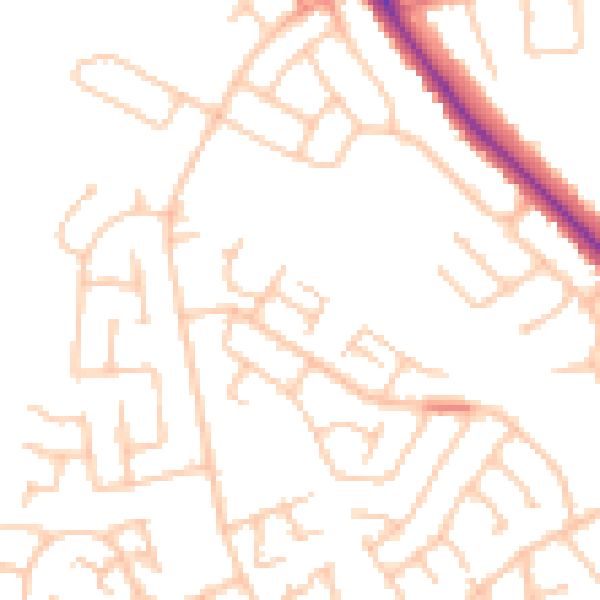 Daytime road noise heatmap for TS5 8SL
