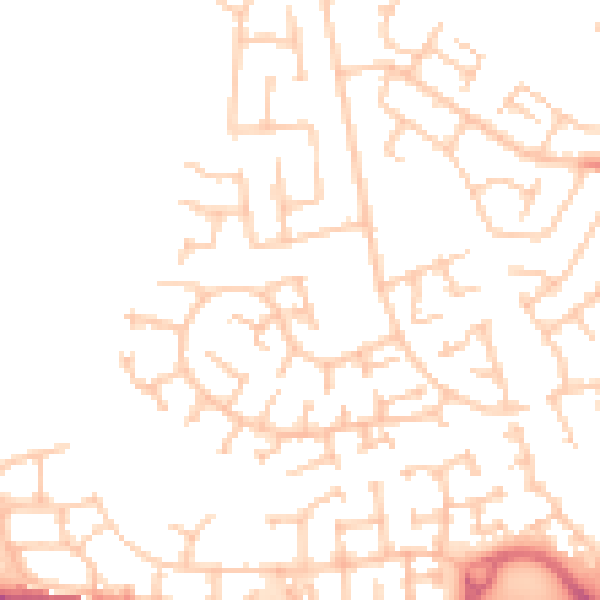 Daytime road noise heatmap for TS5 8UE