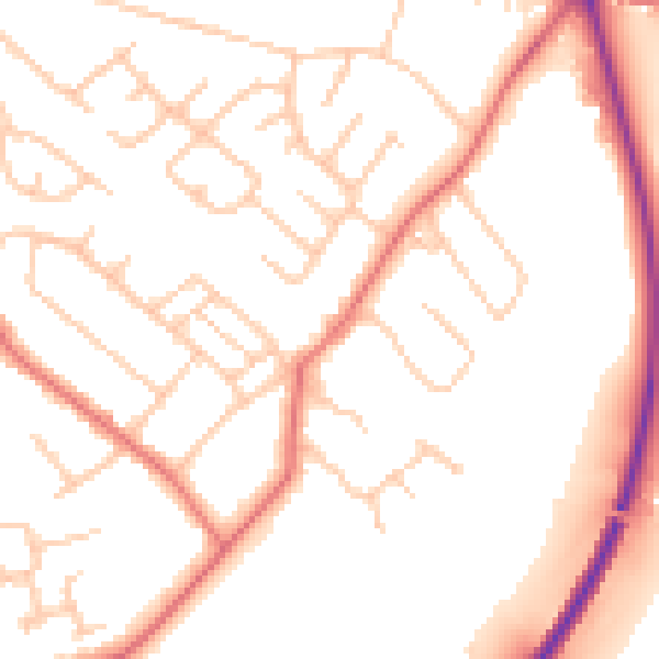 Daytime road noise heatmap for TS7 0BG