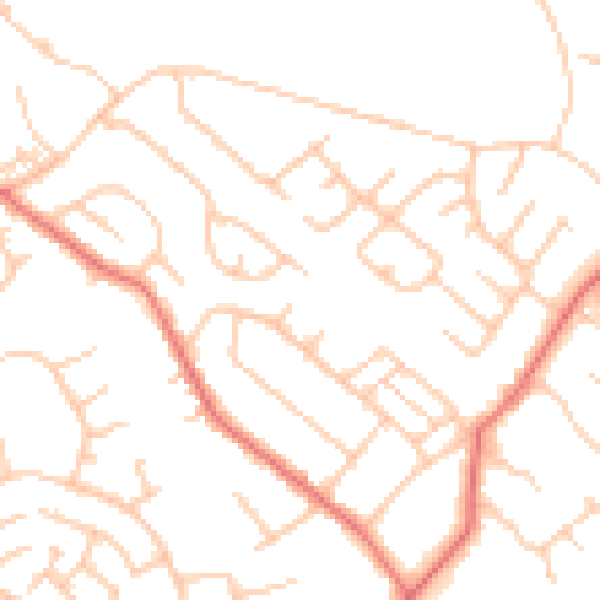 Daytime road noise heatmap for TS7 0BU