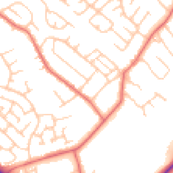 Daytime road noise heatmap for TS7 0DA
