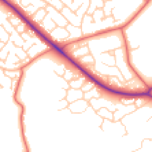 Daytime road noise heatmap for TS7 0PL