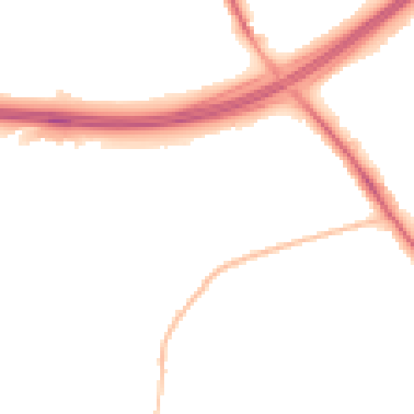 Night-time road noise heatmap for TS7 8HF