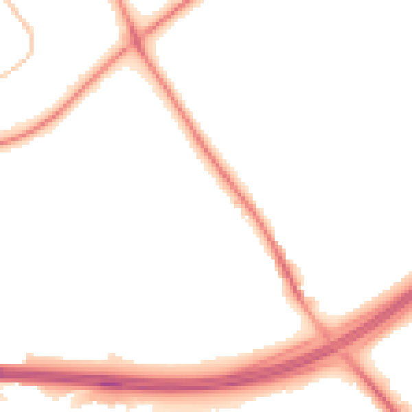 Night-time road noise heatmap for TS7 8SR