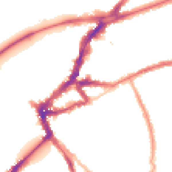 Night-time road noise heatmap for TW9 1AD