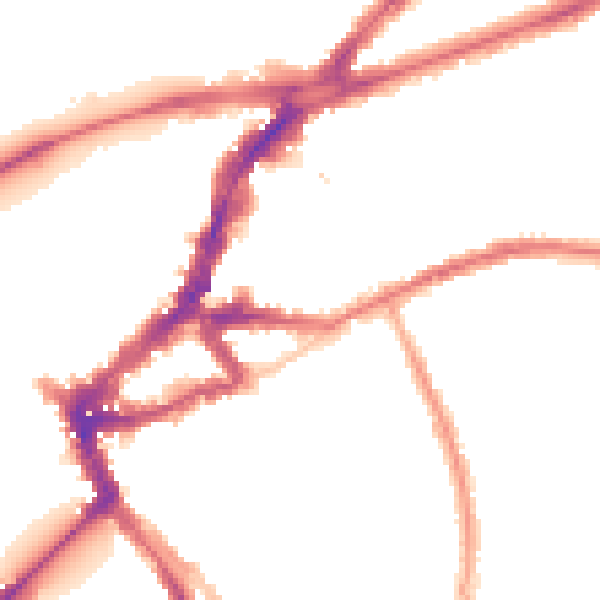 Night-time road noise heatmap for TW9 1AZ