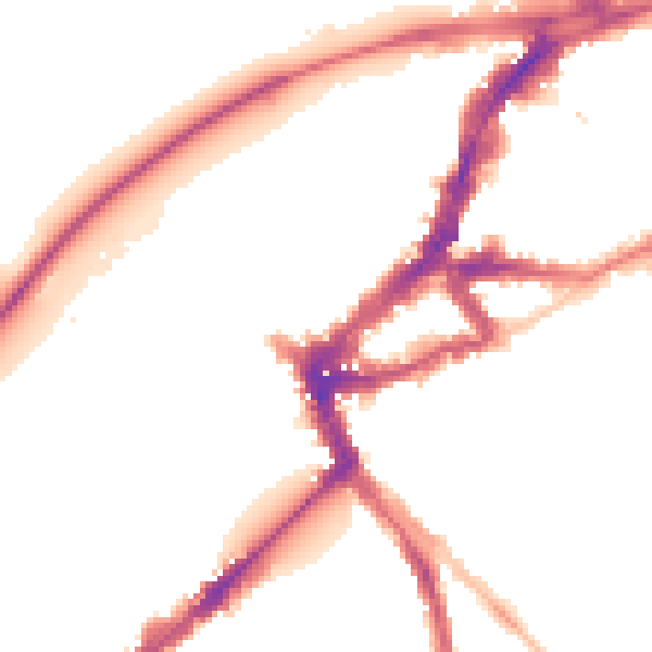 Night-time road noise heatmap for TW9 1EU