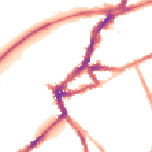 Night-time road noise heatmap for TW9 1HY