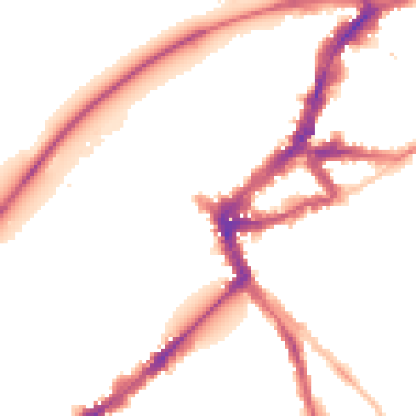 Night-time road noise heatmap for TW9 1ND