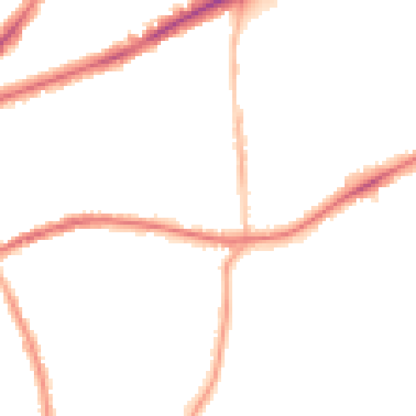 Night-time road noise heatmap for TW9 1XU