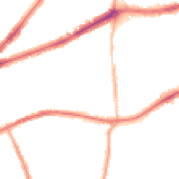 Night-time road noise heatmap for TW9 1XW