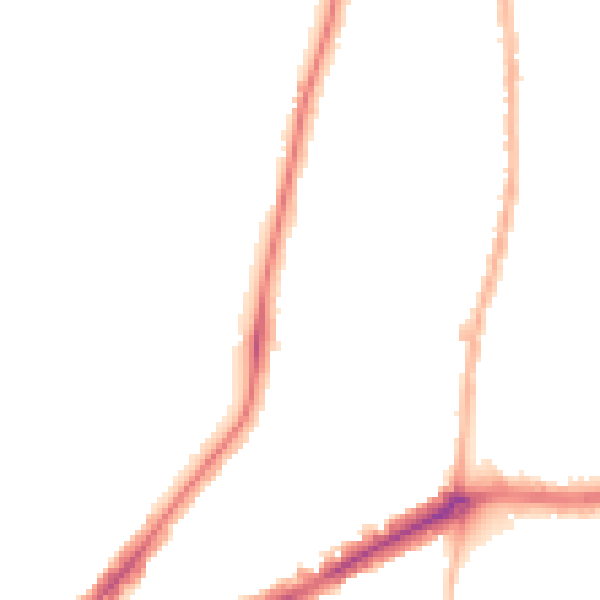 Night-time road noise heatmap for TW9 2DQ
