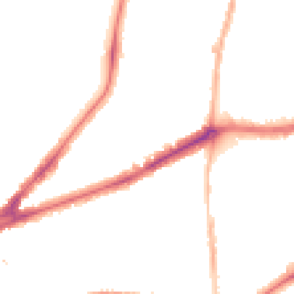Night-time road noise heatmap for TW9 2HL