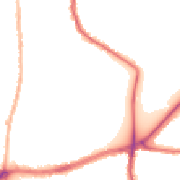 Night-time road noise heatmap for TW9 4EA