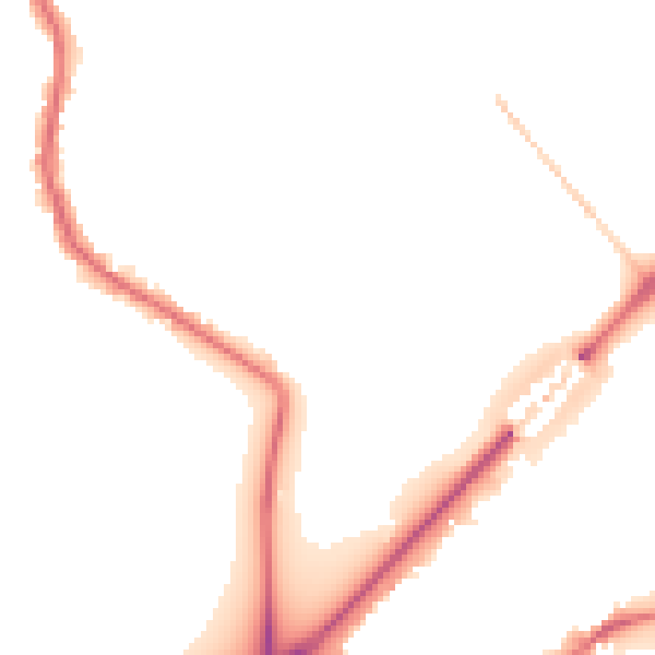 Night-time road noise heatmap for TW9 4ET