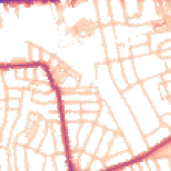 Daytime road noise heatmap for W4 1AA