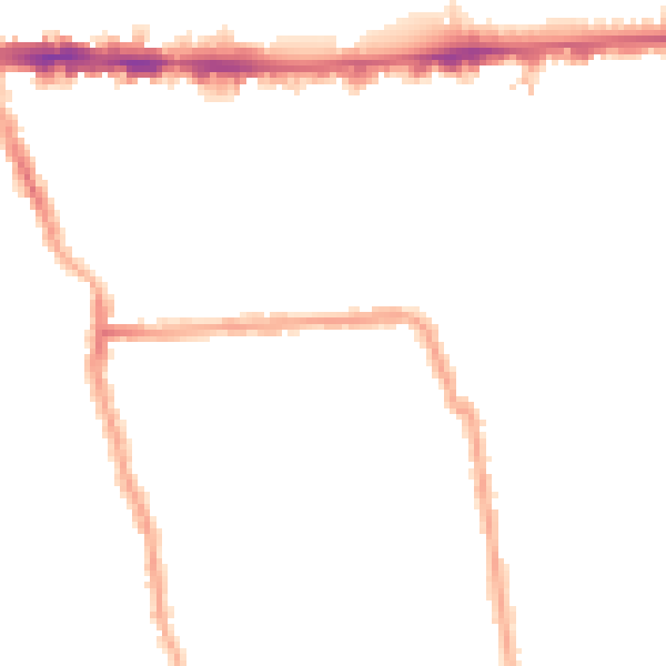 Night-time road noise heatmap for W4 1BB