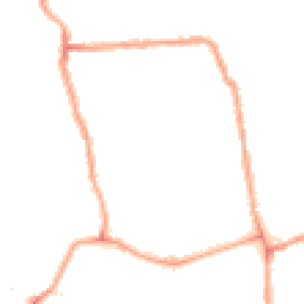 Night-time road noise heatmap for W4 1BN