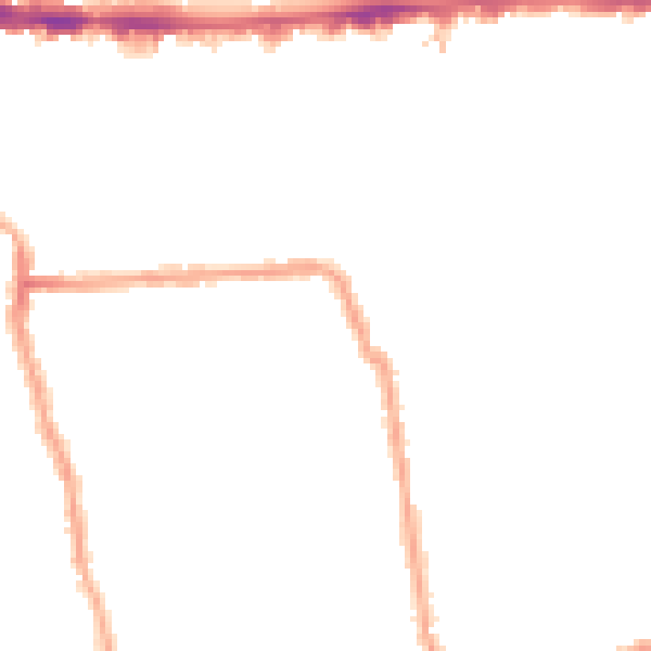 Night-time road noise heatmap for W4 1DG
