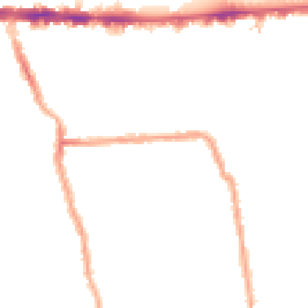 Night-time road noise heatmap for W4 1DL