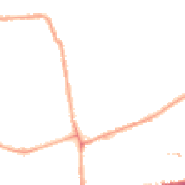 Night-time road noise heatmap for W4 1DS