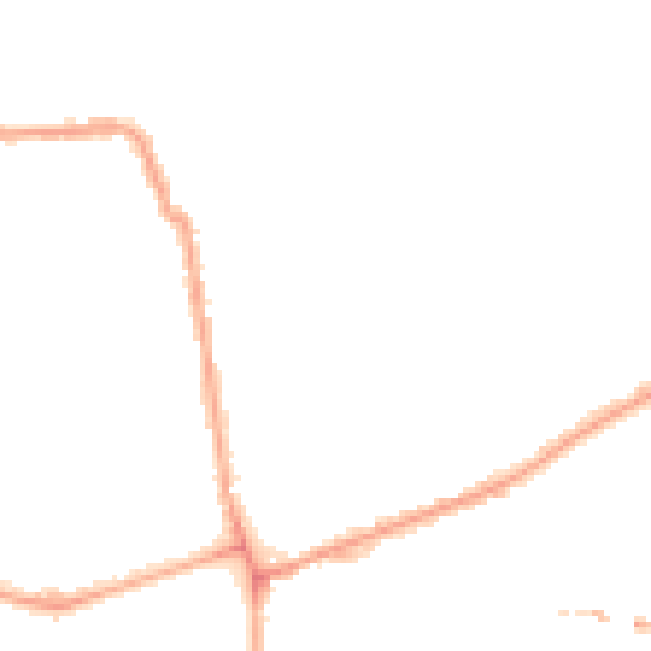 Night-time road noise heatmap for W4 1DT