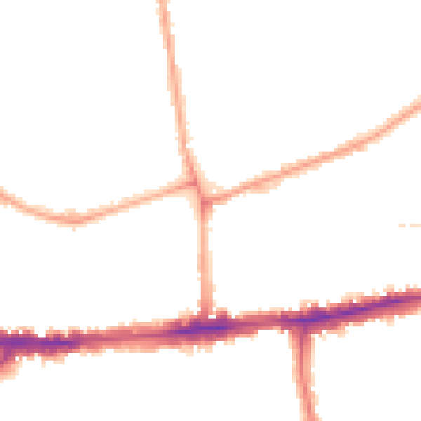 Night-time road noise heatmap for W4 1LS