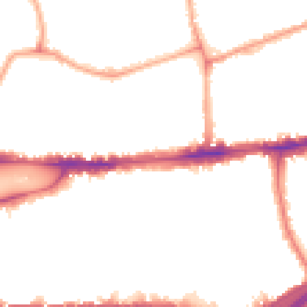 Night-time road noise heatmap for W4 1PD