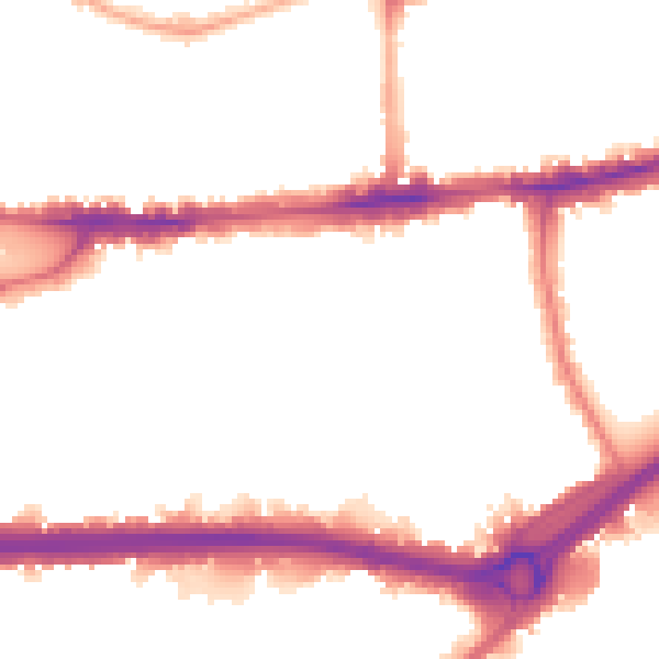 Night-time road noise heatmap for W4 2BP