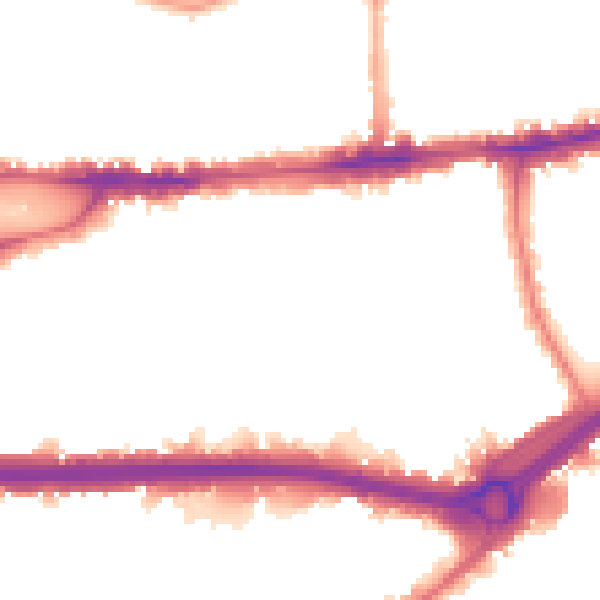Night-time road noise heatmap for W4 2BS