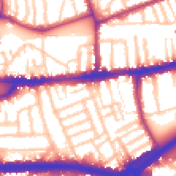 Daytime road noise heatmap for W4 2EU
