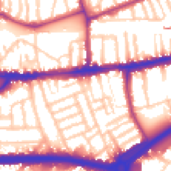 Daytime road noise heatmap for W4 2HD