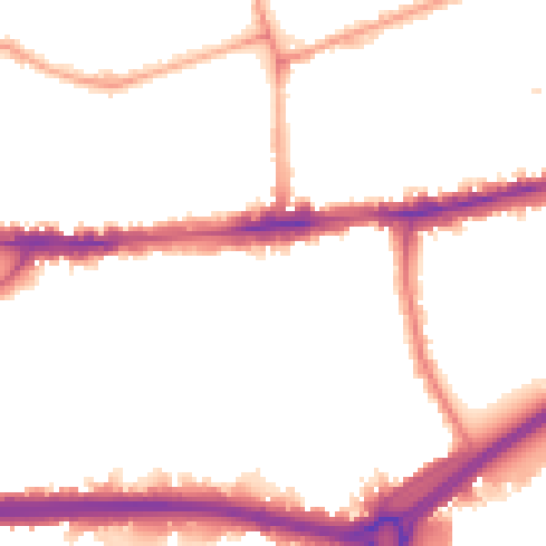 Night-time road noise heatmap for W4 2HD